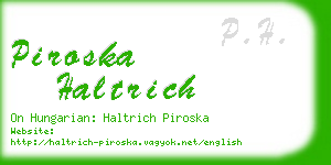 piroska haltrich business card